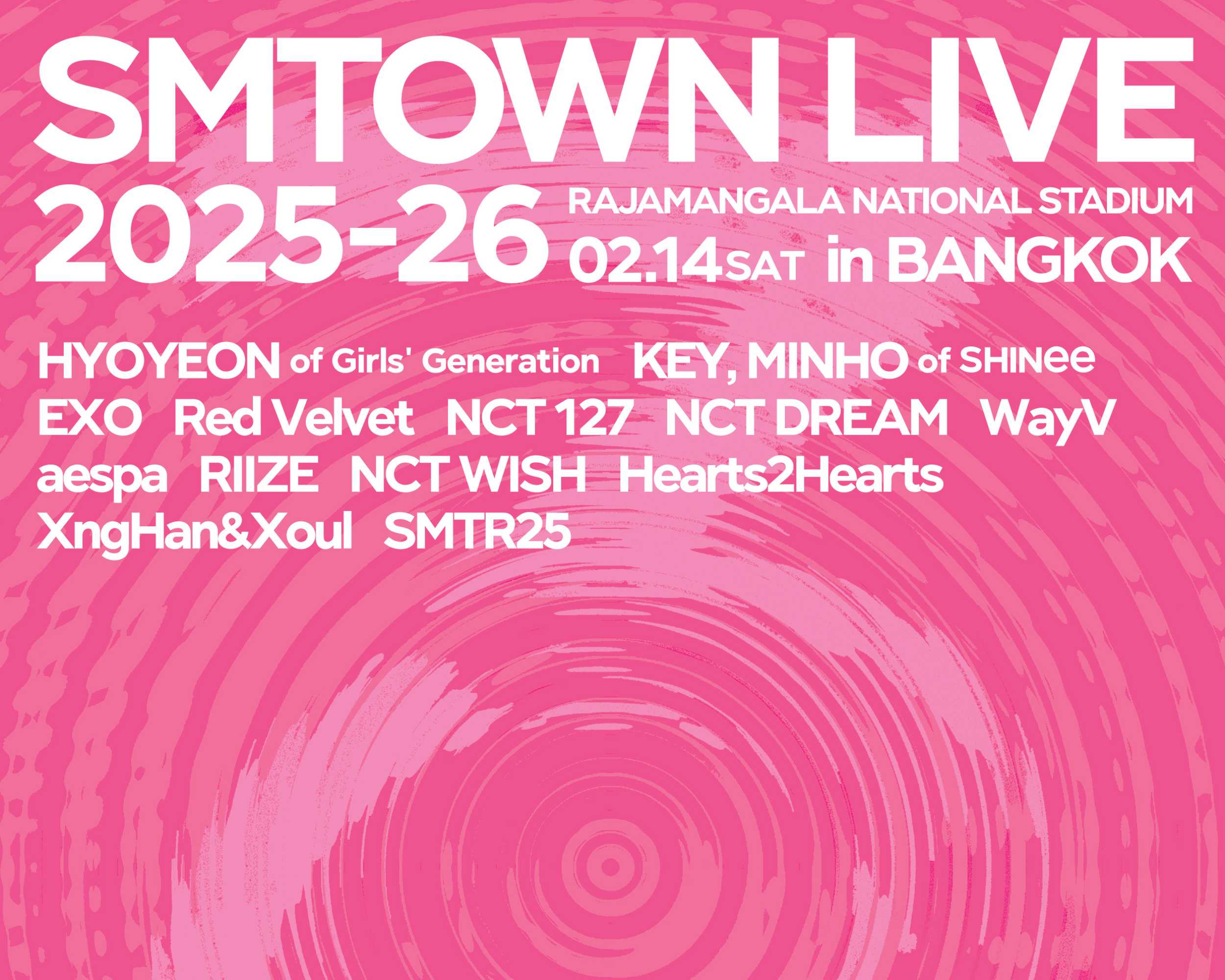 ศิลปินค่าย SM ENTERTAINMENT พร้อมยกขบวนจัดเต็มในคอนเสิร์ตสุดยิ่งใหญ่ที่ทั้งประเทศรอคอย SMTOWN LIVE 2025-26 [THE CULTURE, THE FUTURE] in BANGKOK เปิดเผยภาพผังที่นั่ง นับถอยหลังสู่การจองบัตร 20-21 ธันวาคมนี้