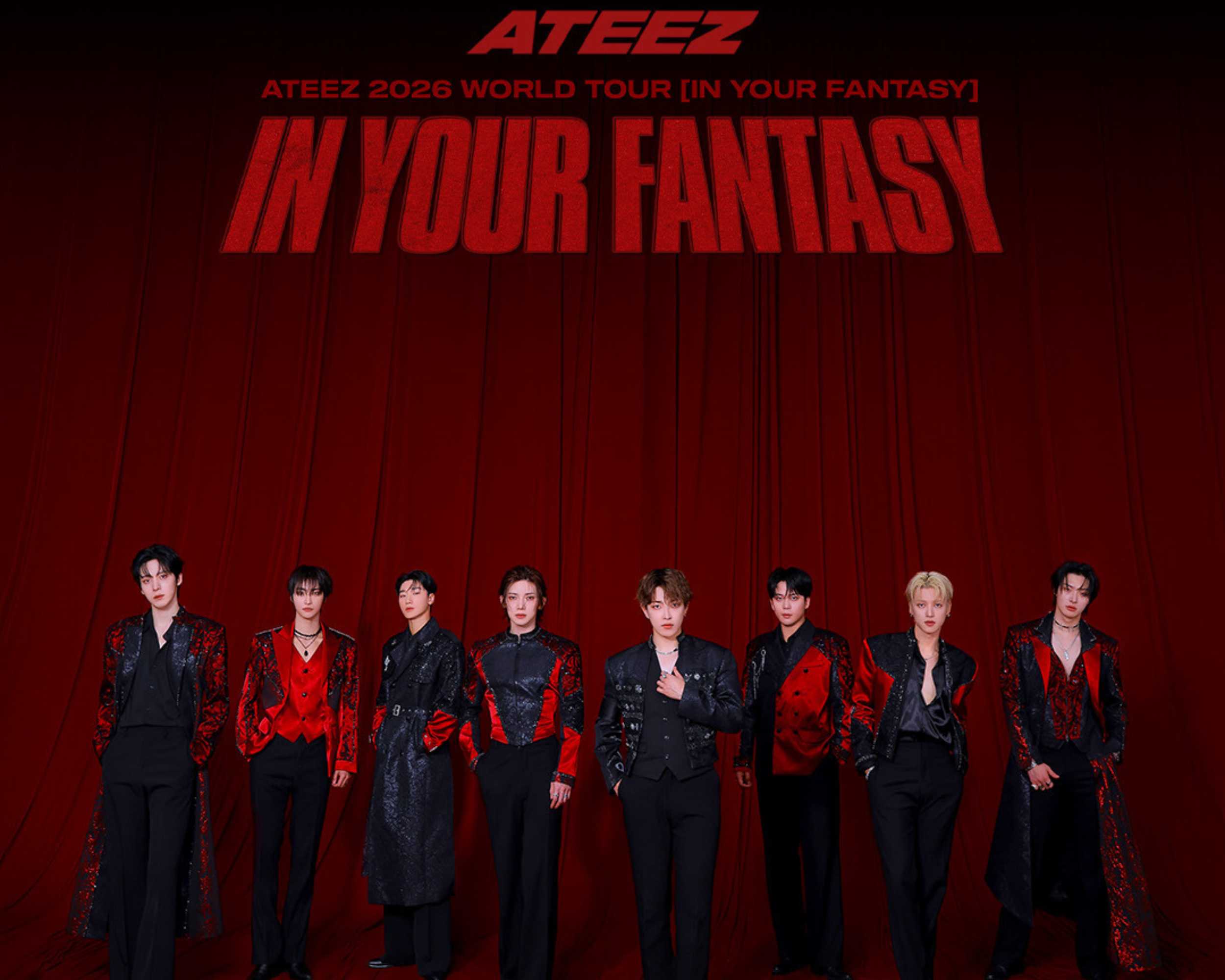 ATEEZ ซูเปอร์กรุ๊ประดับโลกประกาศ“ATEEZ 2026 WORLD TOUR [IN YOUR FANTASY] IN BANGKOK” ปักหมุด 4 เมษายน 2569 ณ อิมแพ็ค เอ็กซิบิชั่น ฮอลล์ 5–6 กรุงเทพมหานคร ประเทศไทย 19 ธันวาคม 2568